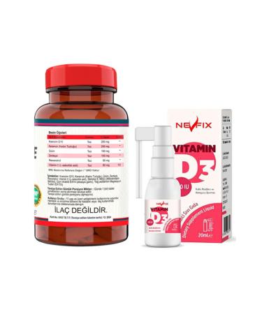 Nevfix Coenzyme Q10 200 Mg Coenzyme Q10 Barberry 120 Tablets & Vitamin D3 Liquid 20 Ml - Buy Online on GoSupps.com