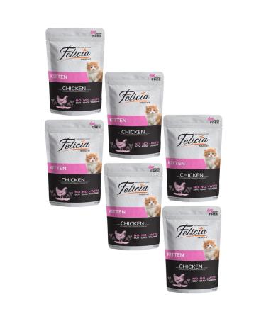 Felicia Pouch Kitten Chicken Kitten Canned Food Grain-Free 85 Gr (6 Pieces)