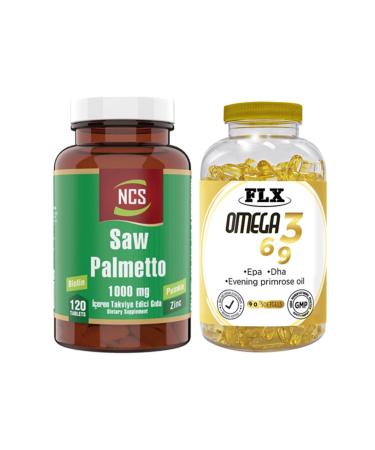Ncs Saw Palmetto 120 Tablets & Flx Omega 3-6-9 Fish Oil 90 Tablets