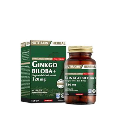 Nutraxin Herbal Ginkgo Biloba 120mg 60 Tablets