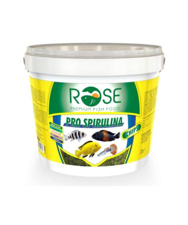Rose Pro Spirulina Chips Tropheus Tropical Malawi Bucket Fish Food 2400 G