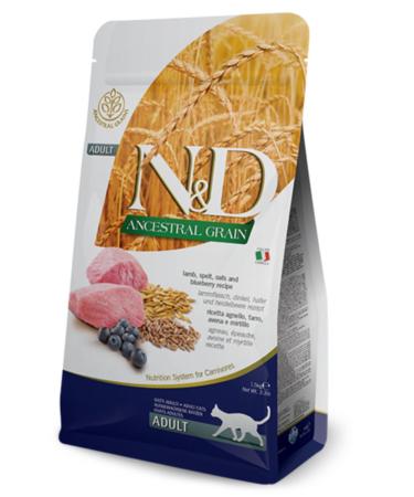 N & D Ancestral Grain Low Grain Lamb & Blueberry Adult Cat Food 5 kg