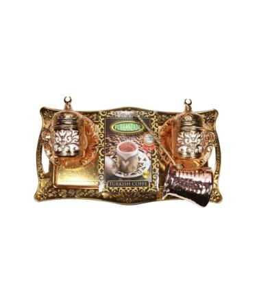 Furkanzade Tray Coffee Set Gold