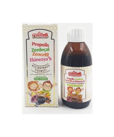 Bee Drops Children Propolis Turmeric And Ginger Echinacea Carob Molasses 250 Ml