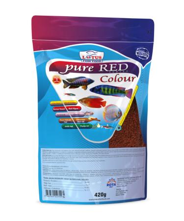 Lotus Pure Red Colour Pro Chips 420 Gr Tropical Malawi Cichlid Bag Fish Food