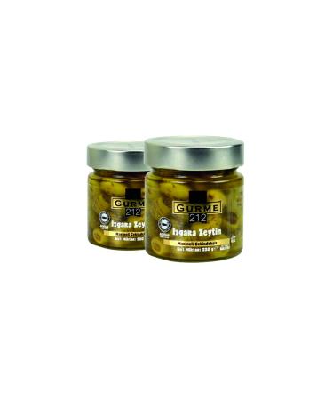 Gurme212 Pitted Grilled Olives (green) Ready Appetizer (2 Pieces X 255cc)