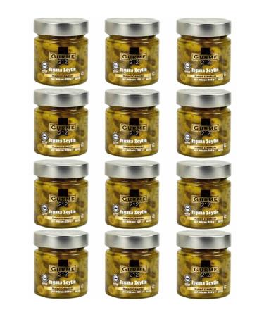 Gurme212 Pitted Grilled Olives (green) Ready Appetizer (12 Pieces X 255cc)