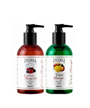 Poxy Red Fruits Shower Gel 400 ml & Tropical Mango Shower Gel 400 ml