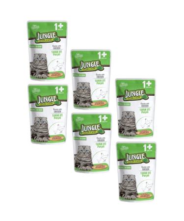 Jungle Pouch Chicken Gravy Sauce Cat Food 100 gr X 6 Pieces