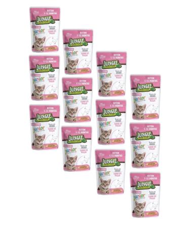 Jungle Pouch Chicken Kitten Food 100 Gr X 12 Pieces