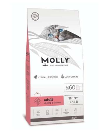 Molly Low Grain Hypoallergenic Shrimp & Salmon Adult Cat Food 2 Kg