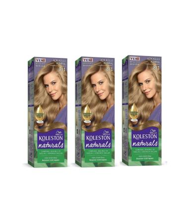 Wella Naturals Light Ash Blonde 8/1 3 Pack