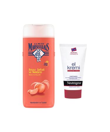 Le Petit Marseillais Shower Gel Peach & Nectarine 400 ml + Norwegian Formula Hand Cream (unscented) 75 ml