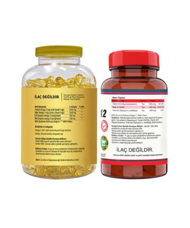 FLX Omega 3 Fish Oil 90 Softgel and Nevfix Vitamin B12 1000 Mcg 120 Tablets - Buy Online on GoSupps.com