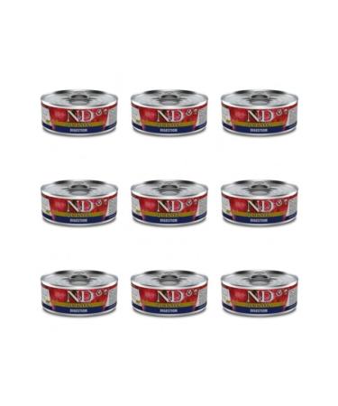 N & D Quinoa Digestion Quinoa Lamb and Artichoke Cat Canned Food for Sensitive Digestion 80 Gr 9 Pieces