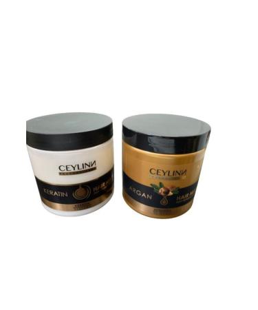 Ceylinn 500 Ml Keratin Hair Mask + 500 Ml Argan Mask 50 Wordly*****