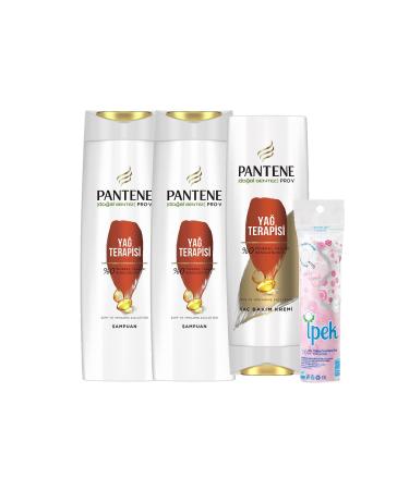 Pantene Natural Synthesis Oil Therapy Shampoo 400 ml X 2 Hair Care Cream 360 ml Make-up Cotton - Buy Online on GoSupps.com