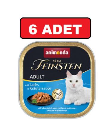 Animonda Vom Feinsten Grain-Free Herbal Salmon Cat Canned Food 6 Pieces 100 Gr
