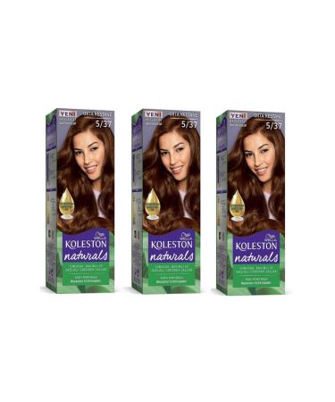 Wella Naturals 5/37 Medium Chestnut 3 Pack