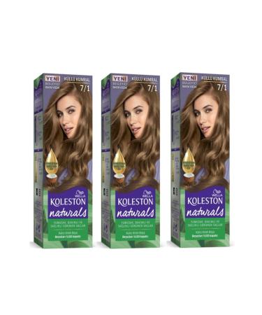 Wella Naturals Ash Blonde 7/1 3 Pack