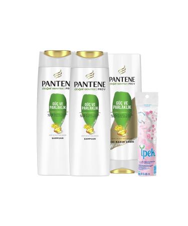 Pantene Strength and Shine Shampoo 400 ml X 2 Hair Care Conditioner 360 ml Make-up Cotton. - Buy Online on GoSupps.com