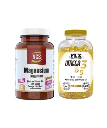 Ncs Zma Magnesium Bisglycinate 60 Tablets & Flx Omega 3-6-9 90 Tablets