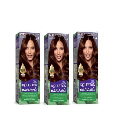 Wella Naturals Paint 3/4 Dark Chestnut 3 Pack