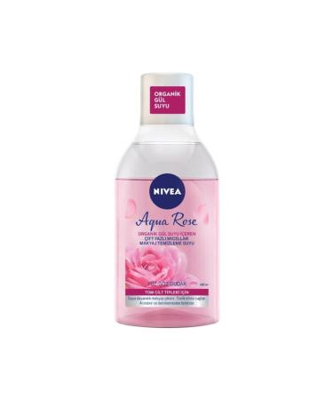 NIVEA Aqua Rose Bi-Phase Cleansing Water with Organic Rose Water 400 Ml