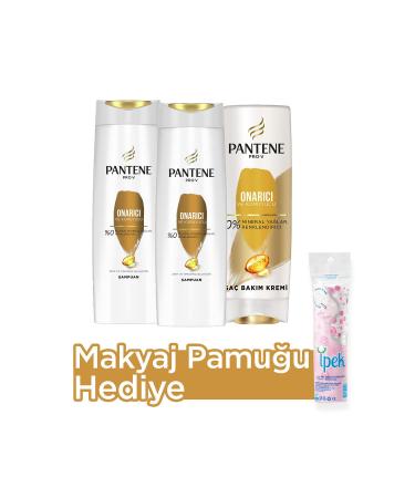 Pantene Repair and Protective Shampoo 400 ml X 2 Hair Care Cream 360 ml Make-up Cotton