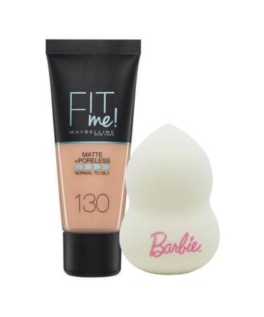 Maybelline New York Maybelline Fit Me Matte+poreless Foundation 130 Buff Beige Sponge Set