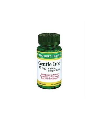 Natures Bounty Gentle Iron 17 Mg 60 Capsules