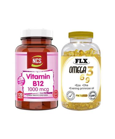 Ncs Vitamin B12 120 Tablets & Flx Omega 3-6-9 90 Tablets