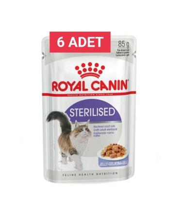 Royal Canin Sterilized Jelly Pouch Neutered Cat Wet Food 6pcs X 85g - Buy Online on GoSupps.com