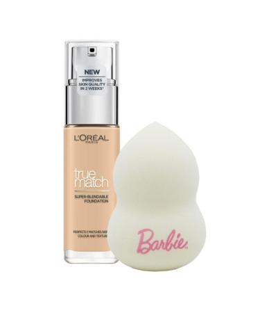 L'Oreal Paris Loreal True Match Foundation 1n Ivory Foundation Sponge Set