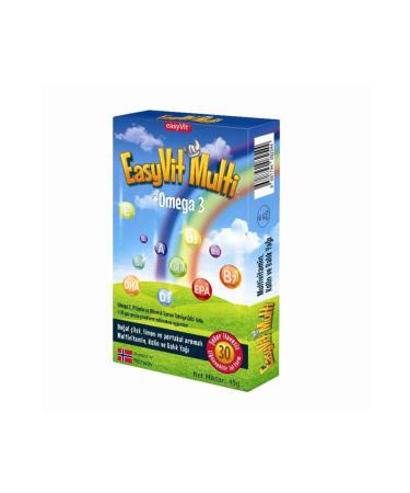 EASYVIT Multi Omega 3 Chewable Gel Form 30 Tablets