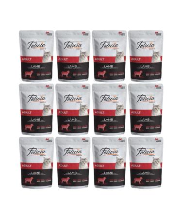 Felicia Grain-Free Adult Lamb Meat Pouch Cat Food 85 Gr 12 Pieces
