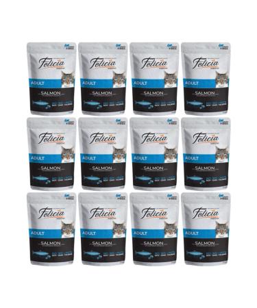 Felicia Grain-Free Adult Salmon Pouch Wet Cat Food 85 Gr 12 Pieces