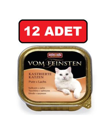 Animonda Vom Feinsten Sterilized Cat Turkey and Salmon Cat Canned Wet Food 12 Pieces 100 Gr