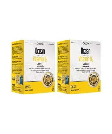 Ocean Vitamin D3 400 Iu 20 ml Spray 2 Pieces