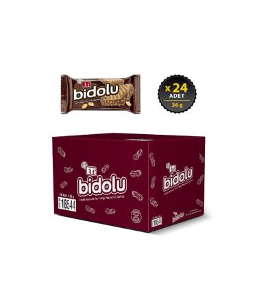 Eti Bidolu Hazelnut Cream Peanut Piece Wafer 36 g x 24 Pieces - Buy Online on GoSupps.com
