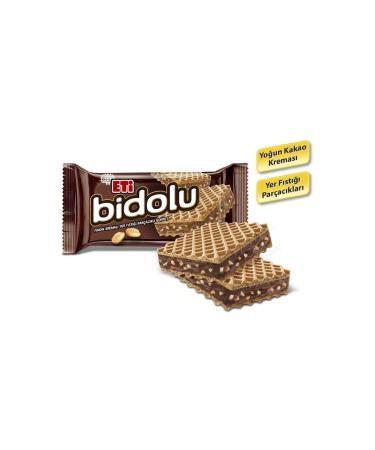 Eti Bidolu Hazelnut Cream Peanut Piece Wafer 36 g x 24 Pieces - Buy Online on GoSupps.com