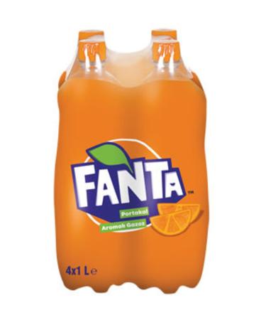 Fanta Fanta Orange Flavored Soda 4X1 L