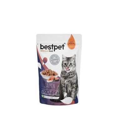 Bestpet Adult Jelly Pouch Salmon Cat Food 85 gr X 24 Pieces