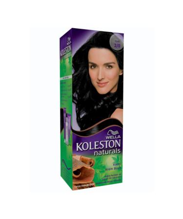 Wella Koleston Naturals 2/0 Black - Permanent Cream Hair Dye