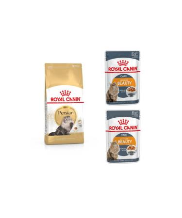 Royal Canin Persian Iran Adult Dry Cat Food 2 kg + 2 Pieces Intense Beauty Wet Food 85 gr