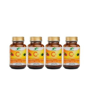 Yurdavit Vitamin C 1000 Mg Rose Hips Elderberry Zinc Citrus Cordyceps 4 Pieces 50 Tablets