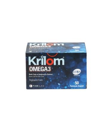 Krilom Omega 3 Fish Oil and Axanthin Supplementary Food Capsule 50 Softgels