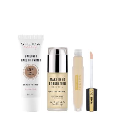 Sheida Lkd Fnd 50 + Cover Crm 55 + Makeup Base