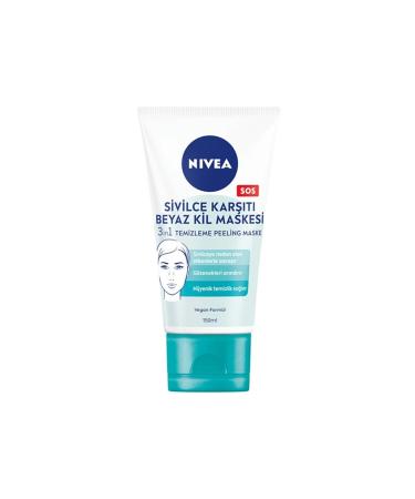 NIVEA Anti-Acne 3 in 1 White Clay Mask 150 Ml.