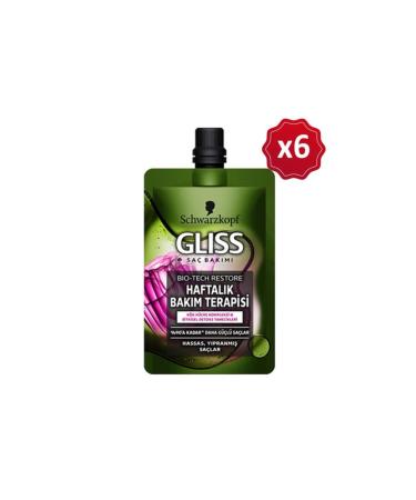 Gliss Bio-tech Weekly Care Therapy 50 Ml X 6 Pieces